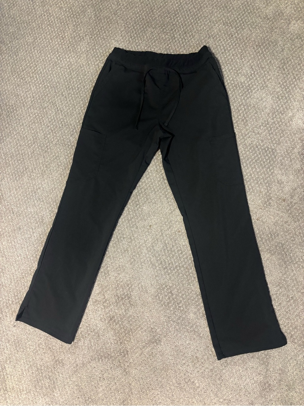 Men's Black Drawstring Jogger Pants with Side Pockets